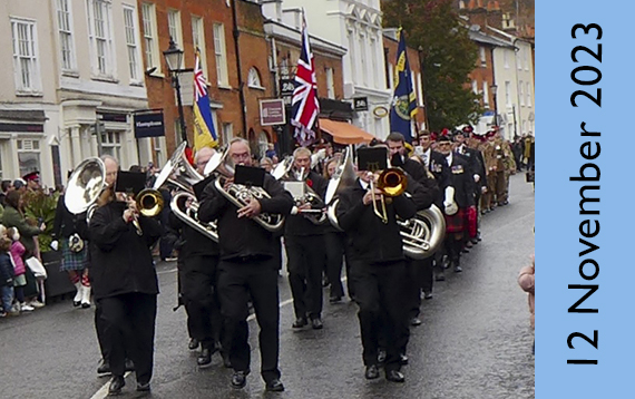 Remembrance Sunday Parade and Service in Farnham, Surrey